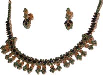 Code KJGJC 2910Blue Sapphire & Emerald Set, click here to see large picture.