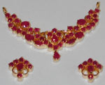 Code KJGJR 2523Ruby Pendent Set, click here to see large picture.
